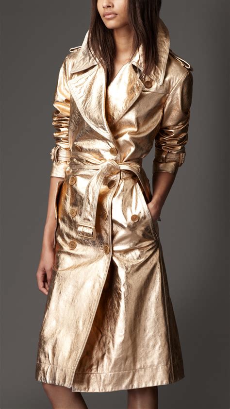 burberry gold trench coat